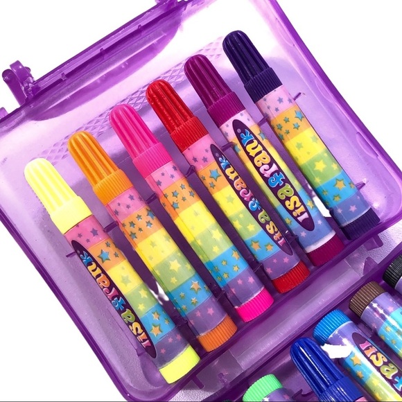 LISA FRANK Vintage Marker Pen Set With Plastic Carrying Case - Picture 5 of 8